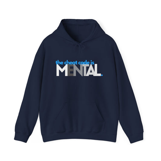 "The Cheat Code is Mental" Unisex Heavy Blend™ Hooded Sweatshirt