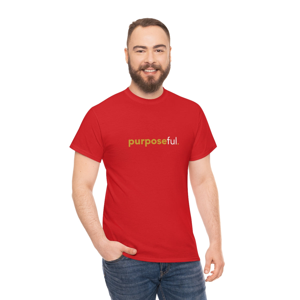 "purposeful" Unisex Heavy Cotton Tee