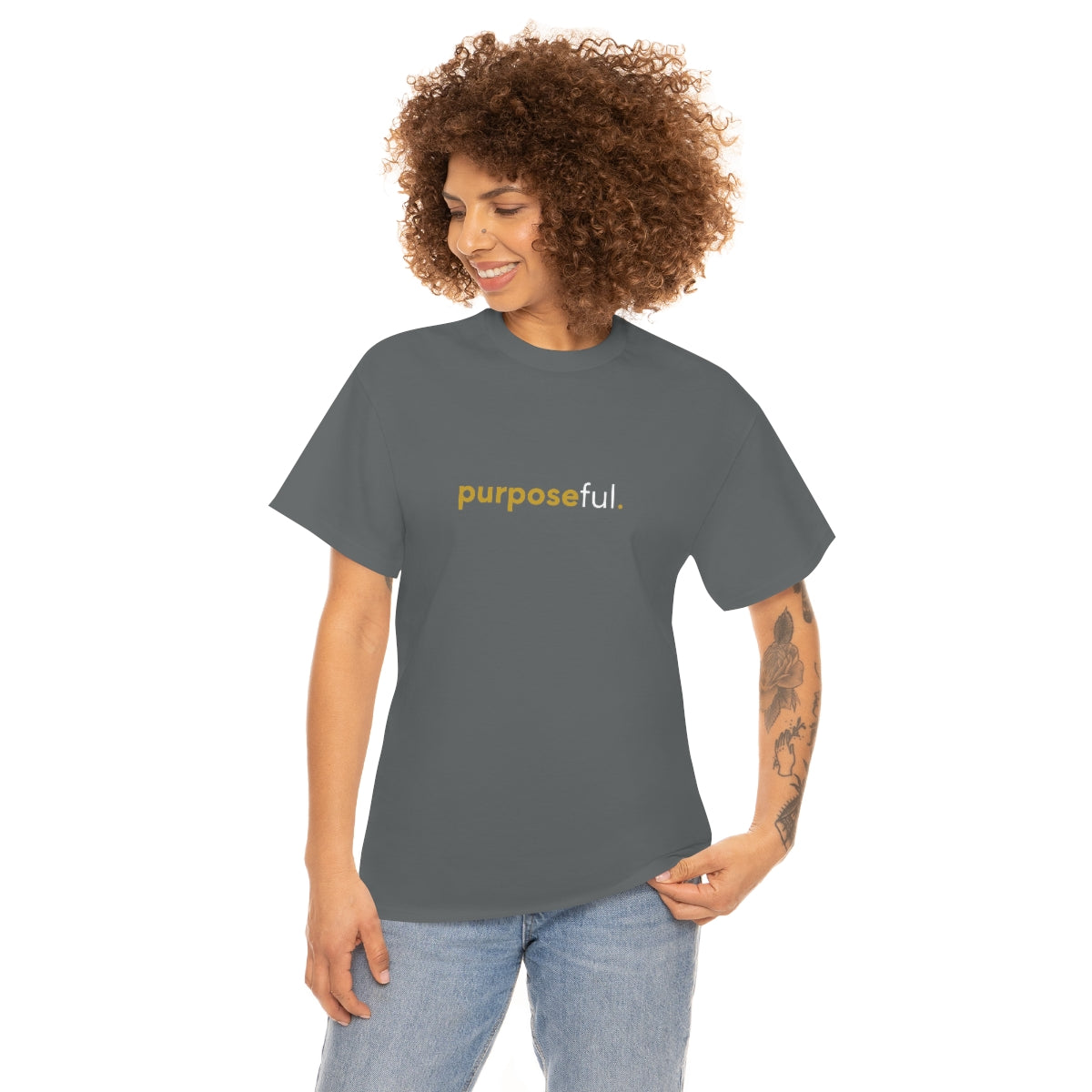 "purposeful" Unisex Heavy Cotton Tee