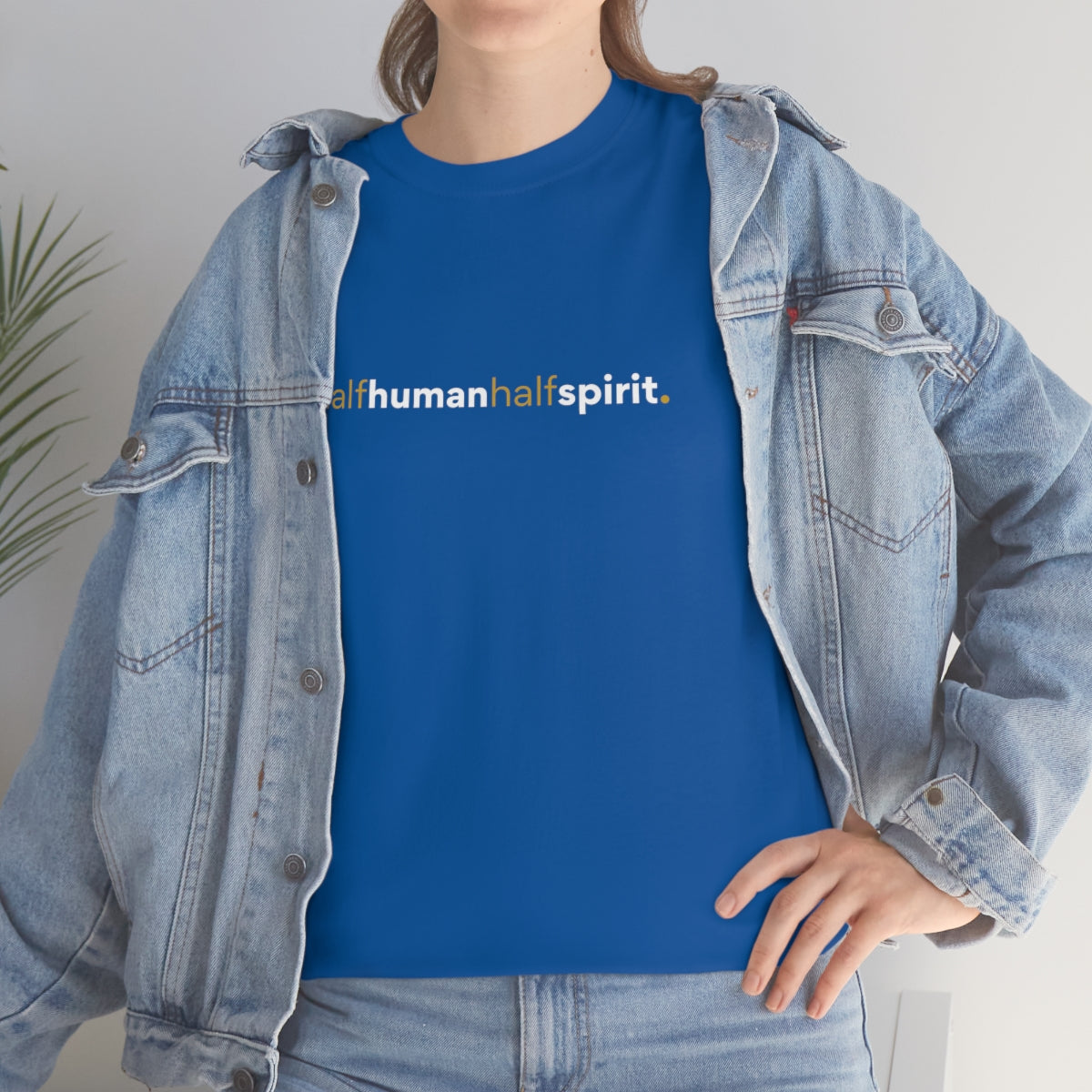 "half human" Unisex Heavy Cotton Tee