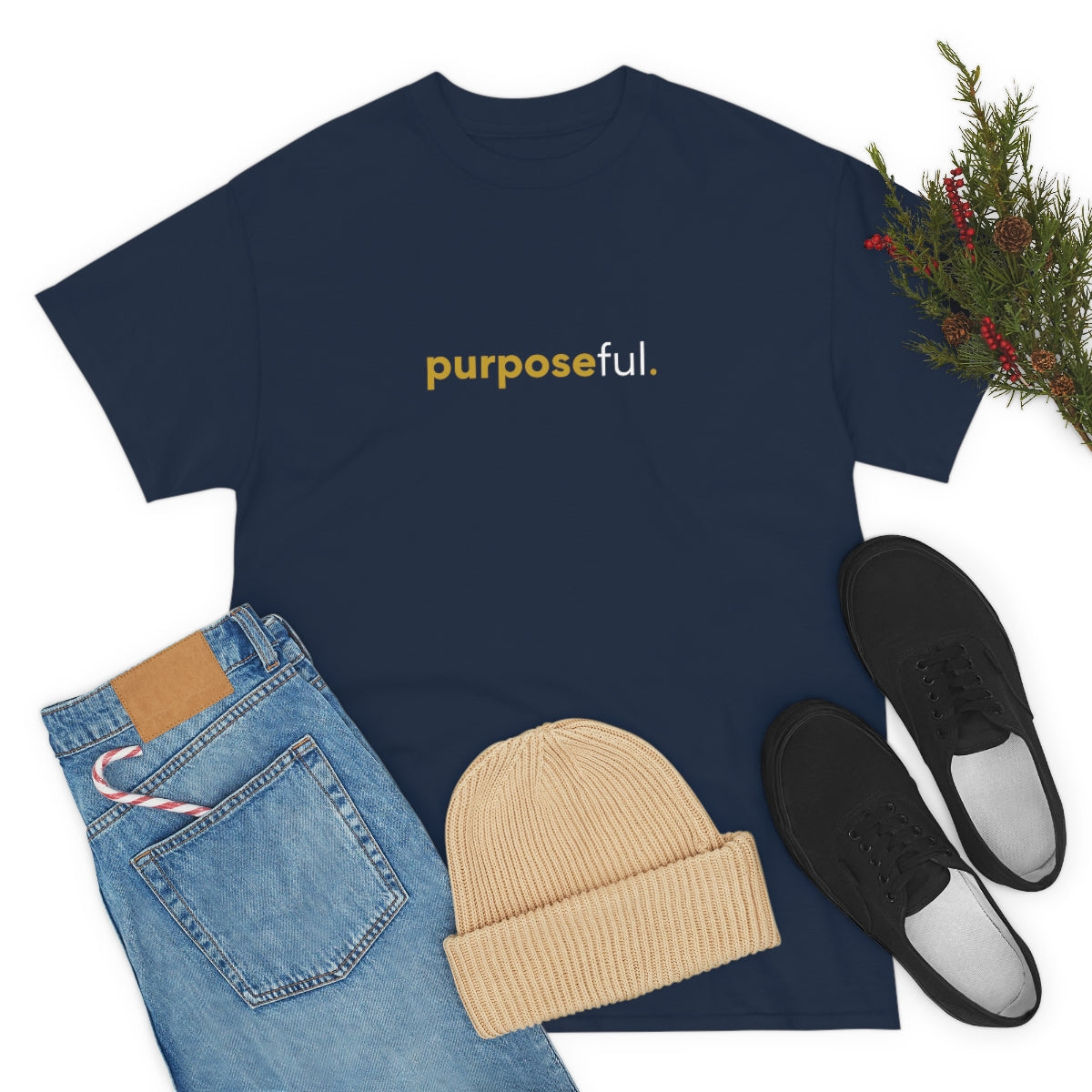 "purposeful" Unisex Heavy Cotton Tee