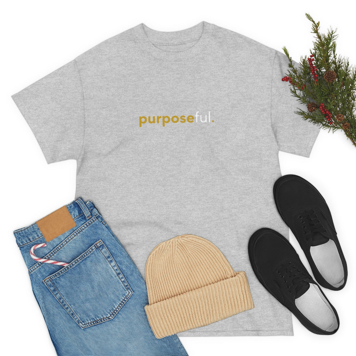 "purposeful" Unisex Heavy Cotton Tee