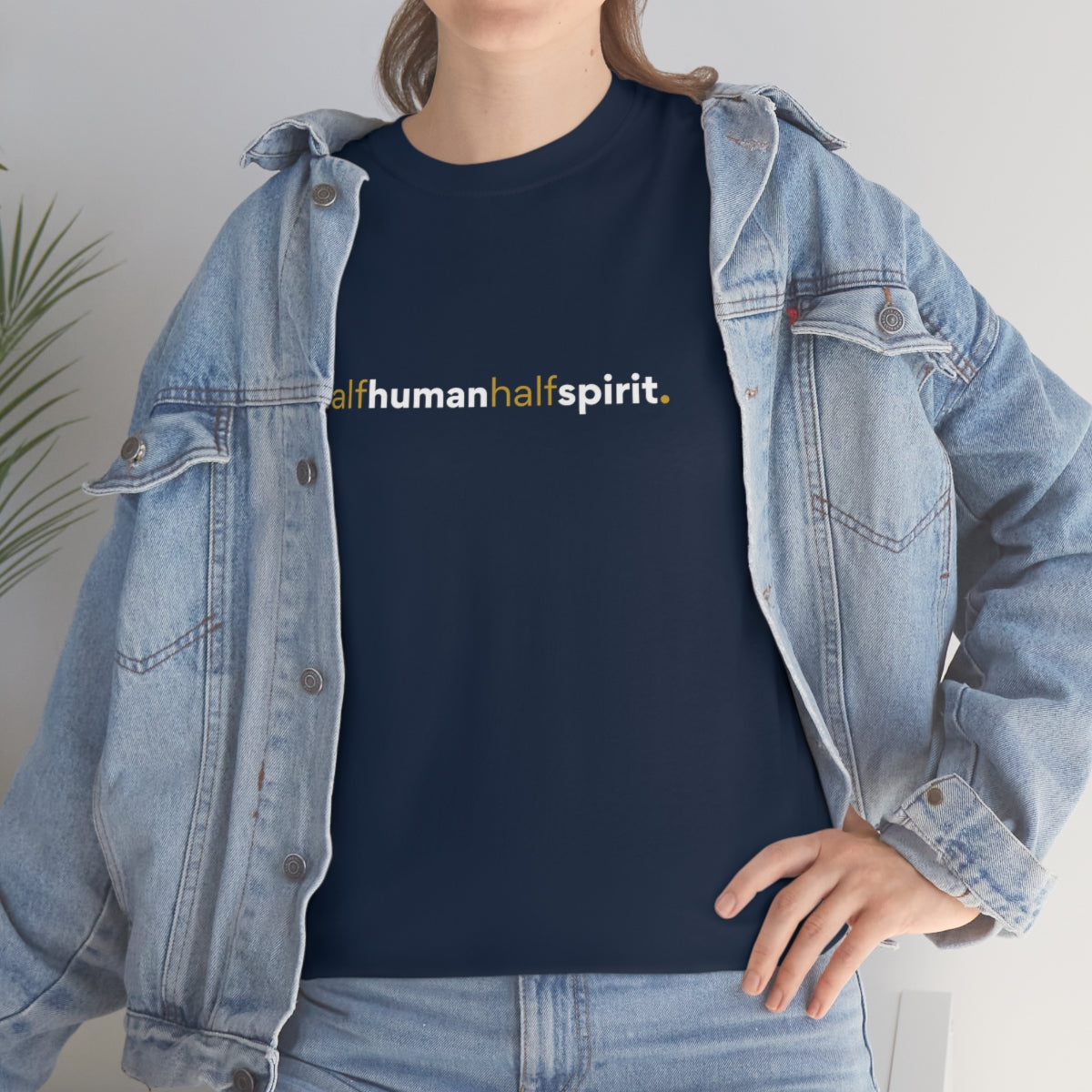 "half human" Unisex Heavy Cotton Tee